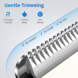 Bikini Trimmer for Women-Electric Razors for Women¡®s Gift Body Hair Trimmer IPX7 Waterproof Replaceable Ceramic BladeWhite