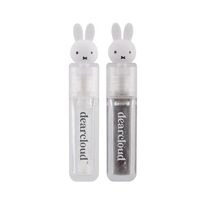dearcloud Miffy Lip Serum Jelly Duo - Hydrating Lip Gloss for Women with Hyaluronic Acid, Rosehip &amp; Jojoba Seed Oils- Korean Skin Care pH Color Changing Lip Gloss Set