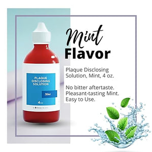 Disclosing Solution for Teeth 4 oz.- Mint Flavor Safe for Kids and Adult Plaque Disclosing Mouthwash Easy to Use Effective Alternative to Dental Disclosing Tablets