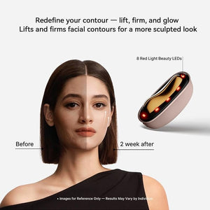 Electric Gua Sha Facial Massager Tool ? Heated Brass Face &amp; Neck Massager with LED Red Light &amp; Soothing Vibration, Smart Dual-Mode Design for Sculpting, Lifting &amp; Skincare Relaxation, Pink