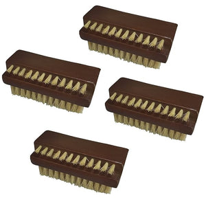 Coralpearl Wooden Nail Brush Cleaner Rosewood Two Sided in Natural 100% Boar Bristle for Cleaning Hand Finger Foot Toe Fingernail Toenail Scrub Brush for Men Women Kids Manicure Pedicure Care (4)