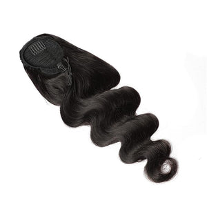 Hair Buns Hair Piece Deep Wavy Ponytail Brazilian Real Hair 8-24 Inch Curly Ponytail with Drawstring Extension Hair Clip Wig for Women Hair Accessories For Girls ( Color : Black , Size : 10inch )