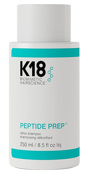 K18 PEPTIDE PREP¢â Color-Safe Detox Clarifying Shampoo Non-Stripping pH-Optimized Cleanse Removes Product Buildup Dirt Oils &amp Metals 8.5 Fl Oz