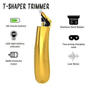 Supreme Trimmer T Shaper Men¡¯s Barber Trimmer | 90 Min Run Time, Low Noise &amp; Vibration | Liner Trimmer for Sensitive Skin, Autistic Kids &amp; Elderly | ST5200