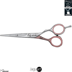 Jaguar Tender Love Floral Hairdressing Scissors Right Handed Offset Handle 5.5 Inch