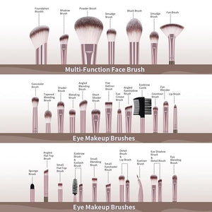 Makeup Brushes 51 Pcs Makeup Kit Multi-functional Makeup Tool Set with Makeup Brush Foundation Brush Make up Brushes Set (Champagne 51 Piece Set)