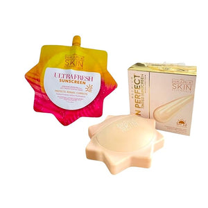 HikariSkinEssentials Ultrafresh and Sun Perfect Sunscreen Set SPF 50 PA+++ Daily Protection Gel-Cream Tinted Formula