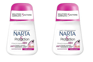Narta Protection 5 Antiperspirant Deodorant 48H Fresh Clean Scent Alcohol-Free pack of 2
