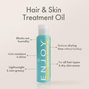 Enjoy Hair &amp; Skin Treatment Oil - Lightweight, Non Greasy Hydration for Fast Drying &amp; Smooth Finish (3.4 oz)