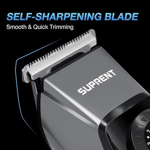 SUPRENT Beard Trimmers for Men - All-in-One Mens Grooming Kits with 40 Precision Dials£¬Waterproof Adjustable Trimmers for Hair, Beard, Face, Nose &amp; Body, USB-C Rechargeable, 3.5H Running Time (Blu