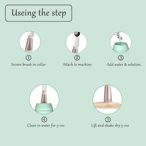 Electric Makeup Brush Cleaner Machine Integrated Cleaning and Drying Makeup Brushes &amp Tools Low-Frequency Make Up Brush Cleaner Machine