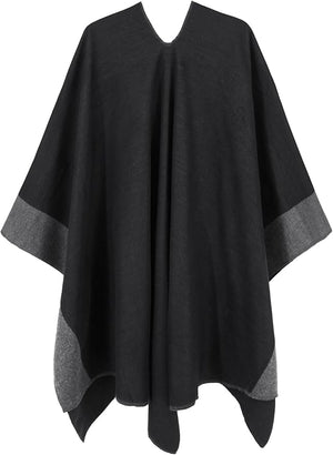Moss Rose Women's Shawl Wrap Poncho Ruana Cape Open Front Cardigan Shawls for Fall Winter