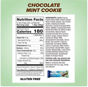 Generic Pure Protein Bars Chocolate Mint Cookie 20g Protein Gluten Free (2 Pack 8 Count)
