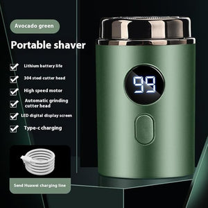 Hipinference Shavers, Mini Portable Electric Shaver, Turbo Blades Ipx7 Waterproof Trimmer, Led Display USB Fast Charging Shaver, Wet Dry Painless Shaving for Face and Body (Blue)