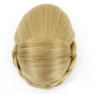 Hair Bun Pieces for Women 1 Pack Synthetic Bun Braided Ponytail Hair Extensions Women's Donut Curls Accessories for Women