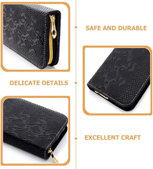 Leather Hairdresser Scissor Case - Grey Hair Stylist Shear Holder with Zipper Closure Hair Tool Organizer for Salon and Travel