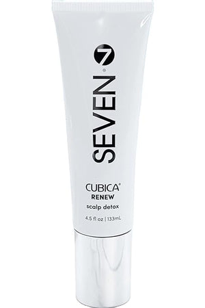 SEVEN Haircare CUBICA RENEW Scalp Detox Haircare Exfoliator Pre-Shampoo Deep Conditioning Hair Mask Treatment for Dry Damaged Hair with Eucalyptus Charcoal Kaolin &amp Papaya Made in USA 4.5 oz