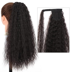 Hair Buns Hair Piece 22 Long Curly Ponytail Extension Hairband Hair Clip Synthetic Puffy Ponytail Hair Extension Wrapped Bun Women's Wig Hair Accessories For Girls ( Color : 10  Size : 22inches )