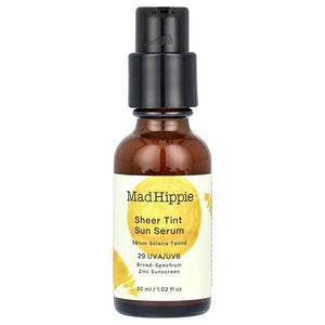 Mad Hippie Sheer Tint (Medium/Dark) SPF 29+ Sun Serum Vitamin C &amp Hyaluronic Acid Zinc Oxide Sunscreen Reef-Safe 1.02 Oz