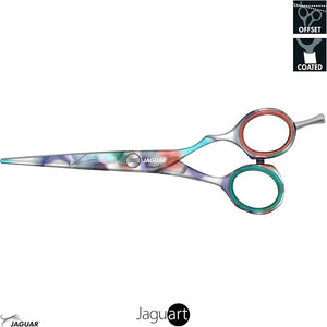 Jaguar In Heaven Watercolor Design Hairdressing Scissors Right Handed Offset Handle 5.5 Inch