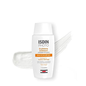 ISDIN Eryfotona Actinica Zinc Oxide and 100% Mineral Sunscreen Broad Spectrum SPF 50+ No White Cast Suitable for Sensitive Skin