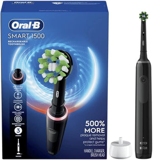 Oral-B Smart 1500 Electric Power Rechargeable Battery Toothbrush Black