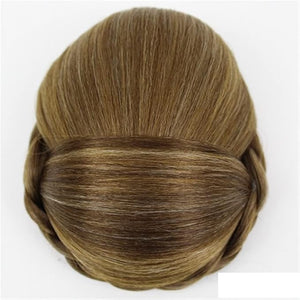 Hair Bun Pieces for Women 1 Pack Synthetic Bun Braided Ponytail Hair Extensions Women's Donut Curls Accessories for Women