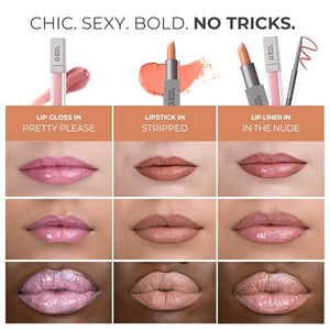 Rinna Beauty Icon Lip Kit - Delilah - All-in-One Lip Kit Includes Lipstick, Lip Gloss, Lip Liner - PINK NUDE look - Anti-Aging, Moisturizing, Long-Lasting: Vegan, Cruelty-Free - 1 each