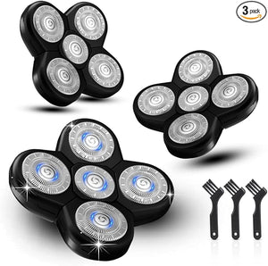 3 Pack Freedom Shaver Heads Compatible with Freedom Grooming Replacement Blades for Bald Men Head Shaver Kit Refills Waterproof Razor Kits Fit for Electric Razor Shaver Replacement Blades