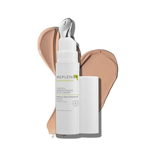 Replenix Anti-Aging Tinted Brightening Eye Cream 0.29 Fl Oz Medical Grade Hyaluronic Acid Under Eye Cream Helps Blur Dark Circles Fine Lines &amp Hyperpigmentation All Skin Types