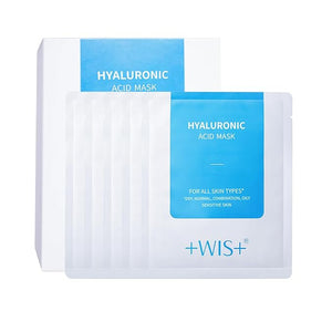 +WIS+ Hyaluronic Acid Face Mask 24 EA with Hyaluronic Acid Serum and Vitamin B5 Facial Mask for Dry Skin Anti-Aging Mask to Plump and Repair Dehydrated Skin Safe on Sensitive Skingifts for women