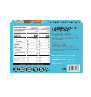 Mini Protein Bars - No Refined Sugar, 8g Protein, 100% Whole Grain, Gluten Free &amp; Kosher Variety Pack Double Chocolate Chip and Peanut Butter Chocolate chip (20 Bars)