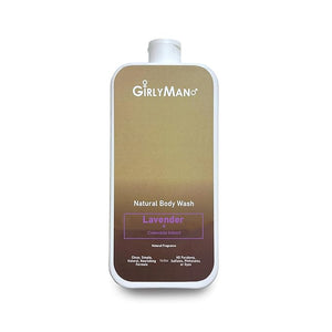 GirlyMan Natural Body Wash - Made with Olive Oil &amp Aloe Extract No Artificial Fragrance PH Balanced Gentle Formula Nourishing Ingredients Family Owned (Lavender)