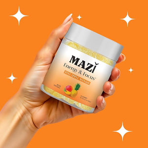 Energy &amp; Focus Gummies | 100mg Natural Caffeine + L-Theanine + Vitamin B6 &amp; B12 + CoQ10 | Nootropic Cognitive Brain Performance Supplement | No Crash or Jitters