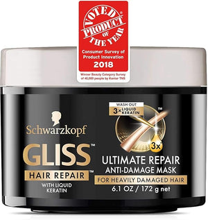 Gliss Mask Ultimate Repair Anti-Damage 6.1 Ounce Jar (180ml)