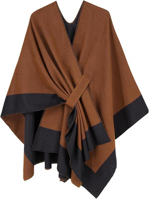 Moss Rose Women's Shawl Wrap Poncho Ruana Cape Open Front Cardigan Shawls for Fall Winter