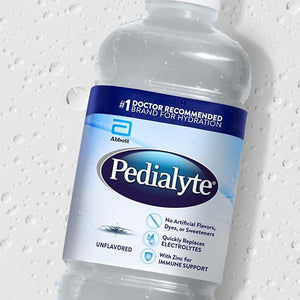 Pedialyte Electrolyte Drink  Hydration Drinks for Kids &amp Adults Unflavored 1 Liter Pack of 8