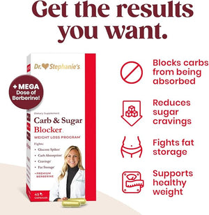 Carb &amp; Sugar Blocker - Mega Dose of Berberine &amp; Gymnena Supplement - Take with Meals to Reduces Digested Carbs &amp; Weight
