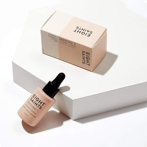 Eight Saints Vitamin C Serum For Face Anti Aging Facial Serum Hyaluronic Acid Vitamin E Organic Aloe Vera and Jojoba Oil Hydrating &amp Brightening Serum for Dark Spots Fine Lines and Wrinkles