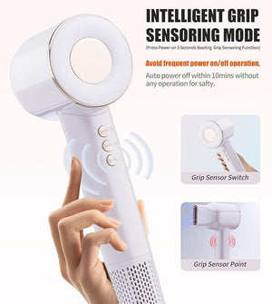 High Speed Hair Dryer Blow Dryer with Magnetic Concentrator for Fast Drying Low Noise Thermo-Control Professional Lightweight Hair Dryer for Women