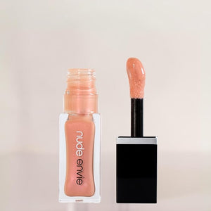 nude envie - Lip Gloss - High-Shine Finish - Moisturizing &amp; Easy Application - Luxury Hydration - Non-Sticky Formula - With Vitamin E &amp; Glycine Soja Oil - Vegan, Paraben-Free &amp; Cruelty-Fre