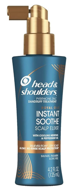Head &amp Shoulders Scalp Elixir Royal Oils Instant Soothe 4.2 Ounce (125ml) (3 Pack)