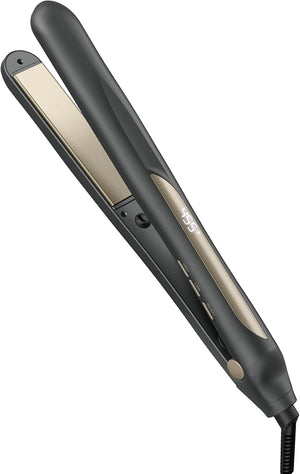 Infiniti PRO CONAIR Tourmaline Ceramic 1 Inch Flat Iron Hair Straightener, 1-Inch Flat Iron to Straighten or Curl, 5 Heat Settings, for All Hair Types and Textures, Dark Grey