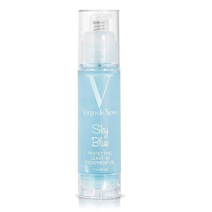 Virgo de Novo Professional Haircare Sky Blue Leave-In Treatment Oil for Dry Color-Treated Hair ? Smooths Frizz Adds Shine Nourishes with Grapeseed Roman Chamomile Green Tea Oils (1.7 oz)