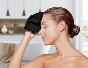 Avalon Towels Cotton Washcloths ? (Pack of 36) Size 12x12 Inches, 100% Ring Spun Cotton, Soft &amp; Absorbent Face Towels, Gym Towels, Hotel and Spa Quality, Reusable Fingertip Towels (Black)