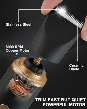 Manscape Body Hair Trimmer for Men-3 in 1 Electric Razor Groin GroomerIPX7 WaterproofVersatile Hair Trimmer for Ball/Pubic/Chest/Beard/NoseUSB-C RechargeableGifts for Him Dad