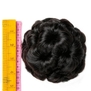 Hair Accessories 1 Pack Synthetic Curly Bun Women's Ponytail Donut Claw Clip Wig Hair Extensions Black Brown for Women's Daily Use Hair Pieces For Women(63 pcs)
