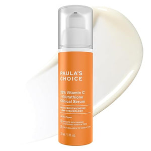 Paula¡¯s Choice 25% Vitamin C Serum with Glutathione &amp Antioxidants Face Serum Improves Discoloration Uneven Tone &amp Firms All Skin Types Fragrance-Free 1oz