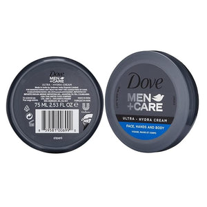 Dove Men+Care Ultra Hydra Cream Lotion, 3-In-1 Advanced Skin Care for Men, Face Cream, Hand &amp; Body Lotion for Dry Skin, 2.53 Fl Oz (Pack of 12)