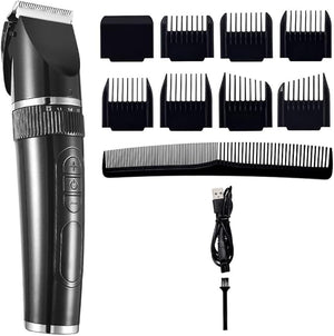Mens Hair Clippers Professional Hair Clipper for Men Beard Trimmer Machine for Shaving Hair Trimmer Hair Cutting Machine Beard Trimmer Fast Charge(Black)